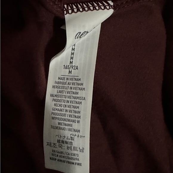 312 AERIE | NWT $40 Burgundy Multi Fair Isle Print Lounge Pants (Size M) - Picture 11 of 17